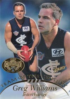 1996 Select AFL Hall of Fame - Team of the Century #TC22 Greg Williams Front